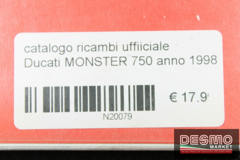 catalogo ricambi ufficiale Ducati MONSTER 750 anno 1998