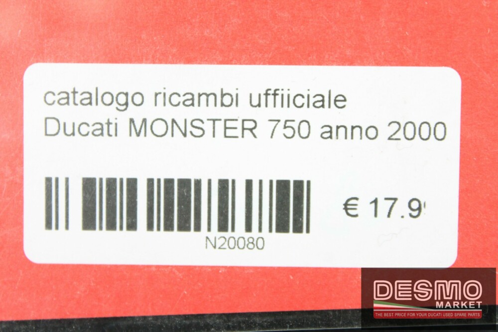 catalogo ricambi ufficiale Ducati MONSTER 750 anno 2000