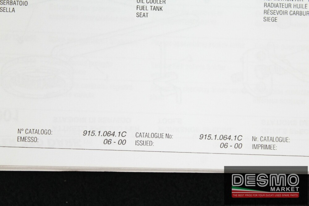 catalogo ricambi ufficiale Ducati MONSTER 750 DARK I.E. anno 2000