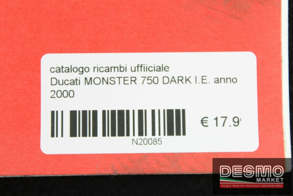 catalogo ricambi ufficiale Ducati MONSTER 750 DARK I.E. anno 2000