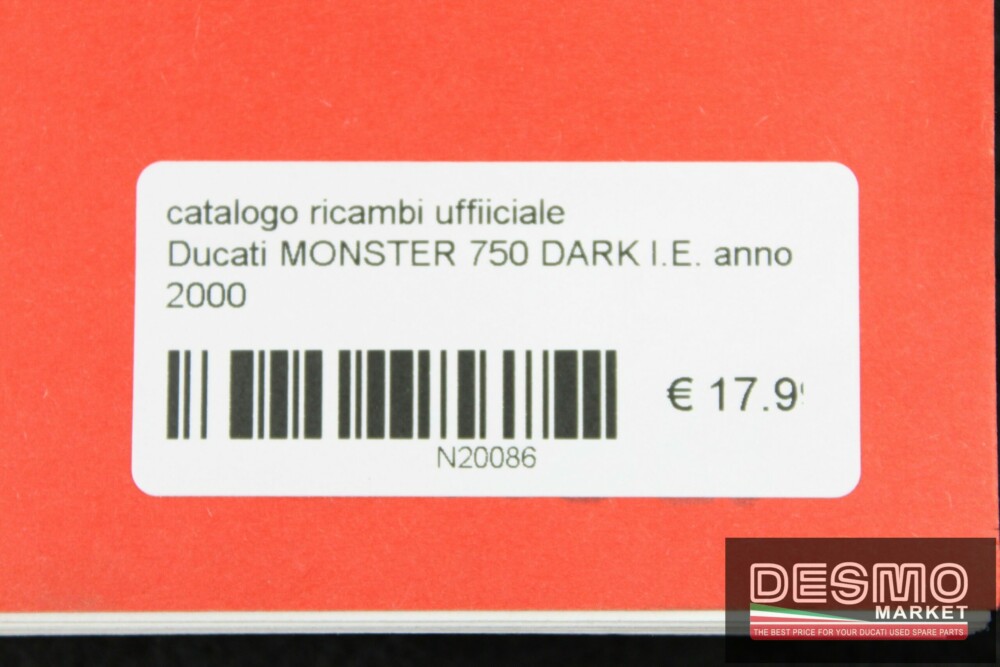 catalogo ricambi ufficiale Ducati MONSTER 750 DARK I.E. anno 2000