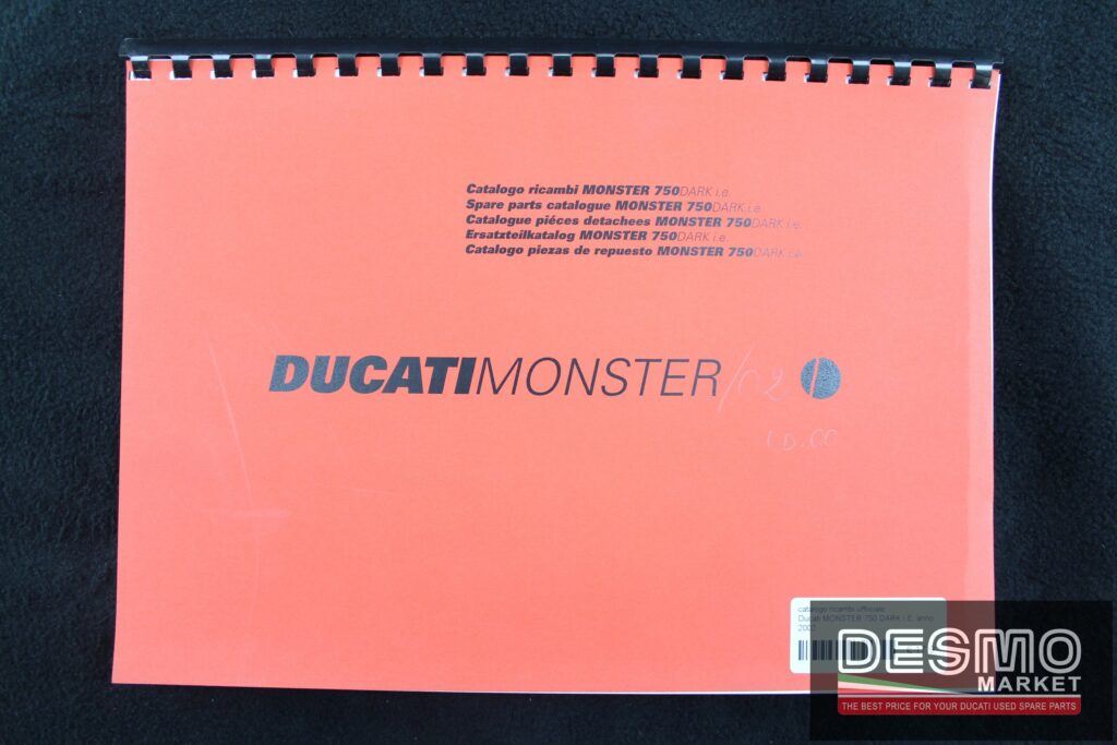 catalogo ricambi ufficiale Ducati MONSTER 750 DARK I.E. anno 2002