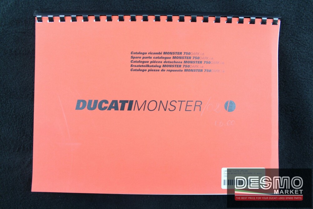 catalogo ricambi ufficiale Ducati MONSTER 750 DARK I.E. anno 2002