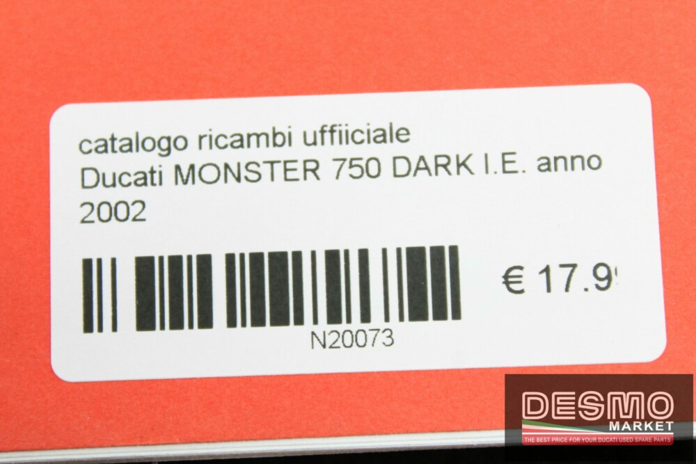 catalogo ricambi ufficiale Ducati MONSTER 750 DARK I.E. anno 2002