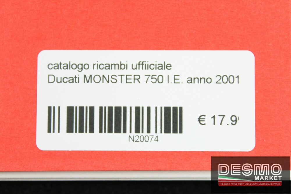 catalogo ricambi ufficiale Ducati MONSTER 750 I.E. anno 2001
