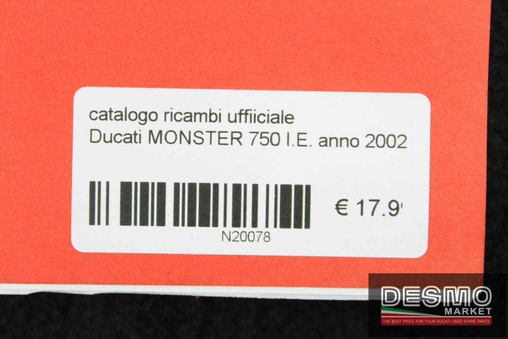 catalogo ricambi ufficiale Ducati MONSTER 750 I.E. anno 2002