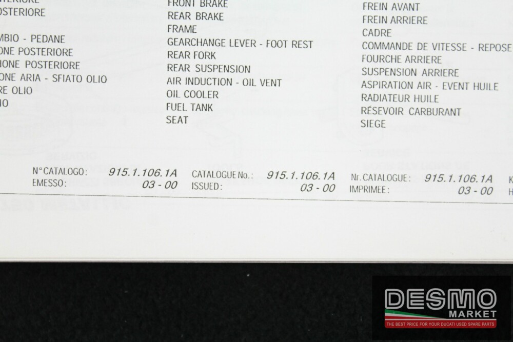 catalogo ricambi ufficiale Ducati MONSTER 750 METALLIC  i.e. 2000