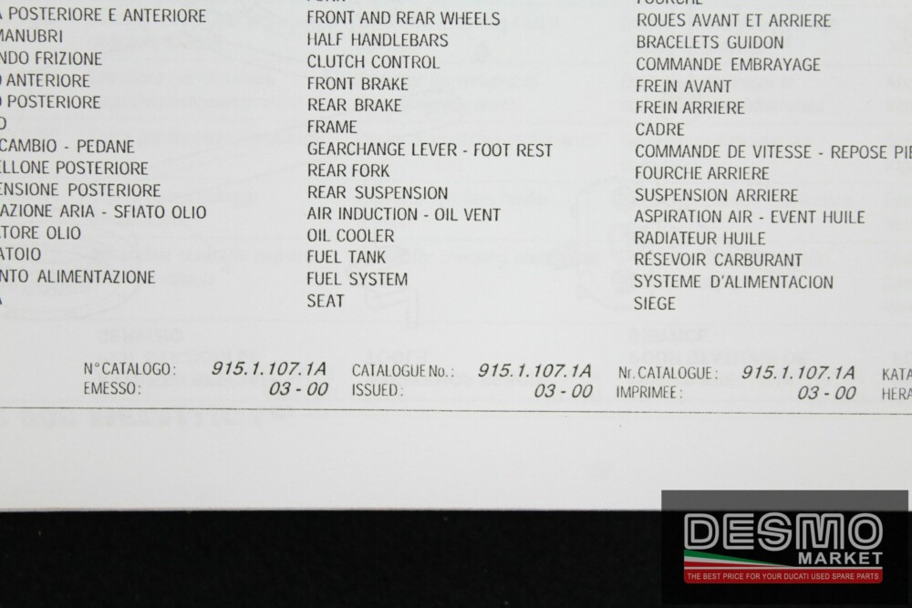 catalogo ricambi ufficiale Ducati MONSTER 750 METALLIC  i.e. 2000