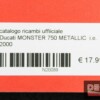 catalogo ricambi ufficiale Ducati MONSTER 750 METALLIC  i.e. 2000