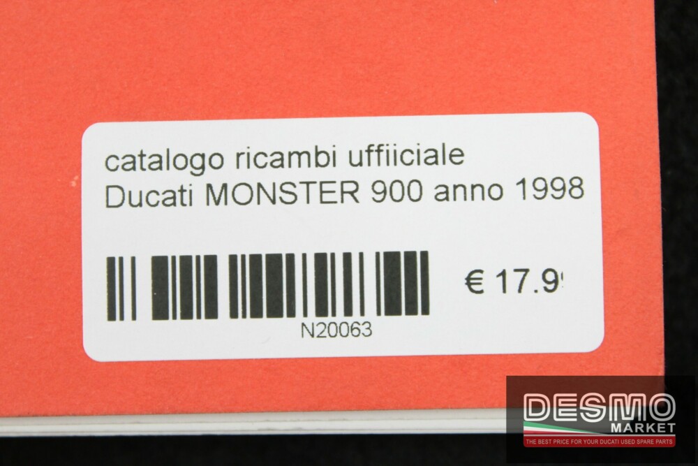 catalogo ricambi ufficiale Ducati MONSTER 900 anno 1998