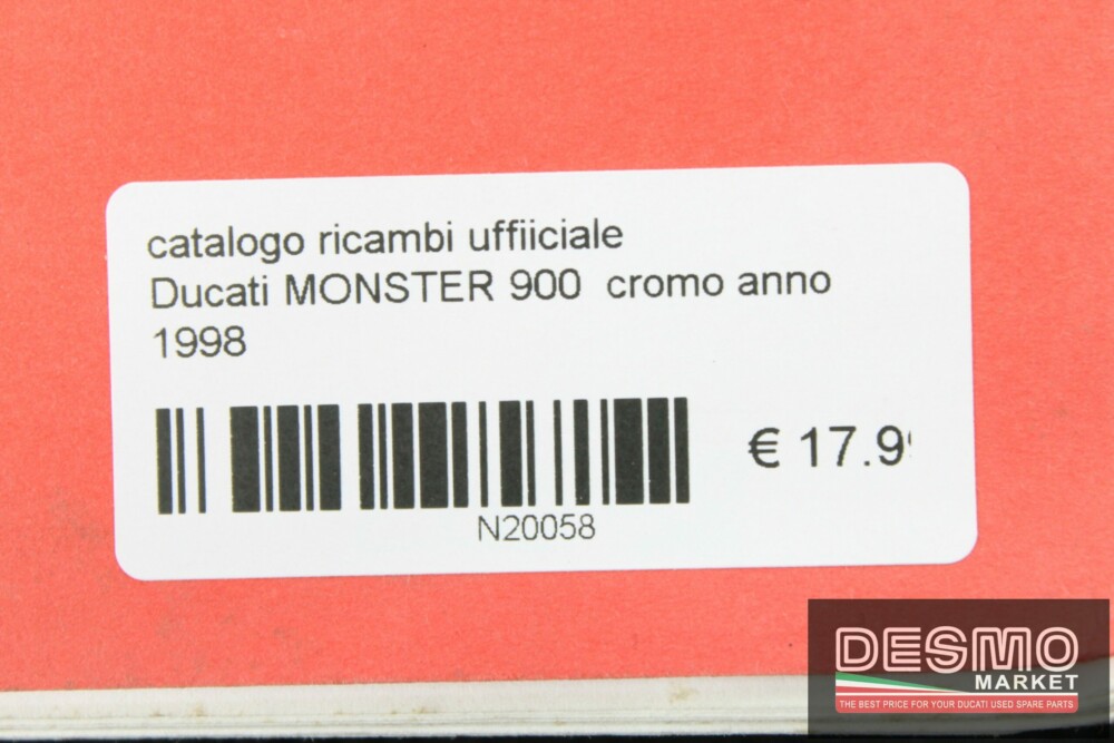 catalogo ricambi ufficiale Ducati MONSTER 900  cromo anno 1998