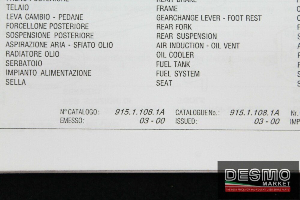 Official catalogue parts Ducati MONSTER 900 cromo MY 2000 - Image 2