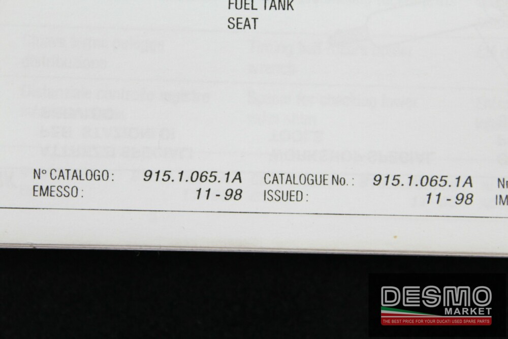 catalogo ricambi ufficiale Ducati MONSTER 900 DARK anno 1998