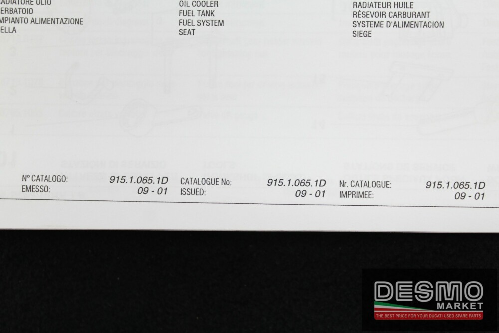 catalogo ricambi ufficiale Ducati MONSTER 900 DARK anno 2002