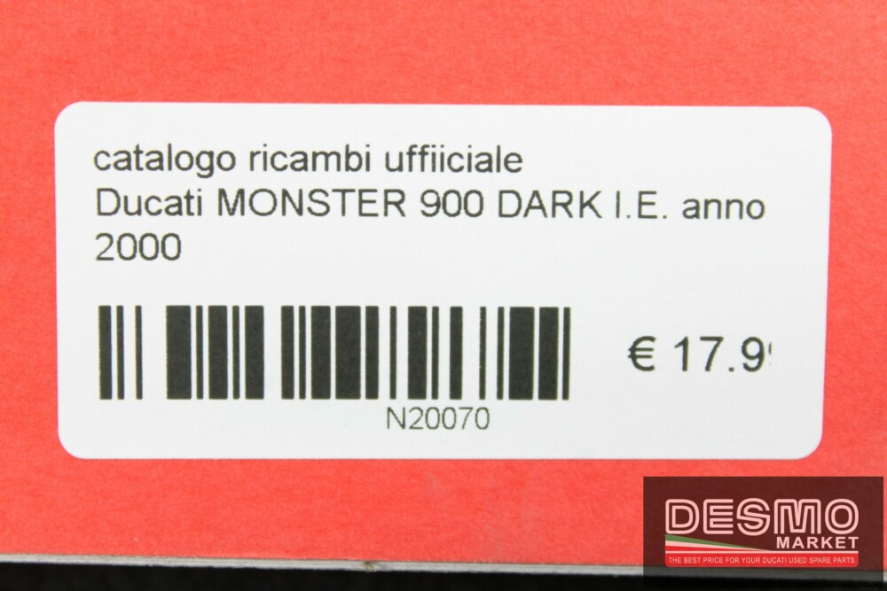 catalogo ricambi ufficiale Ducati MONSTER 900 DARK I.E. anno 2000
