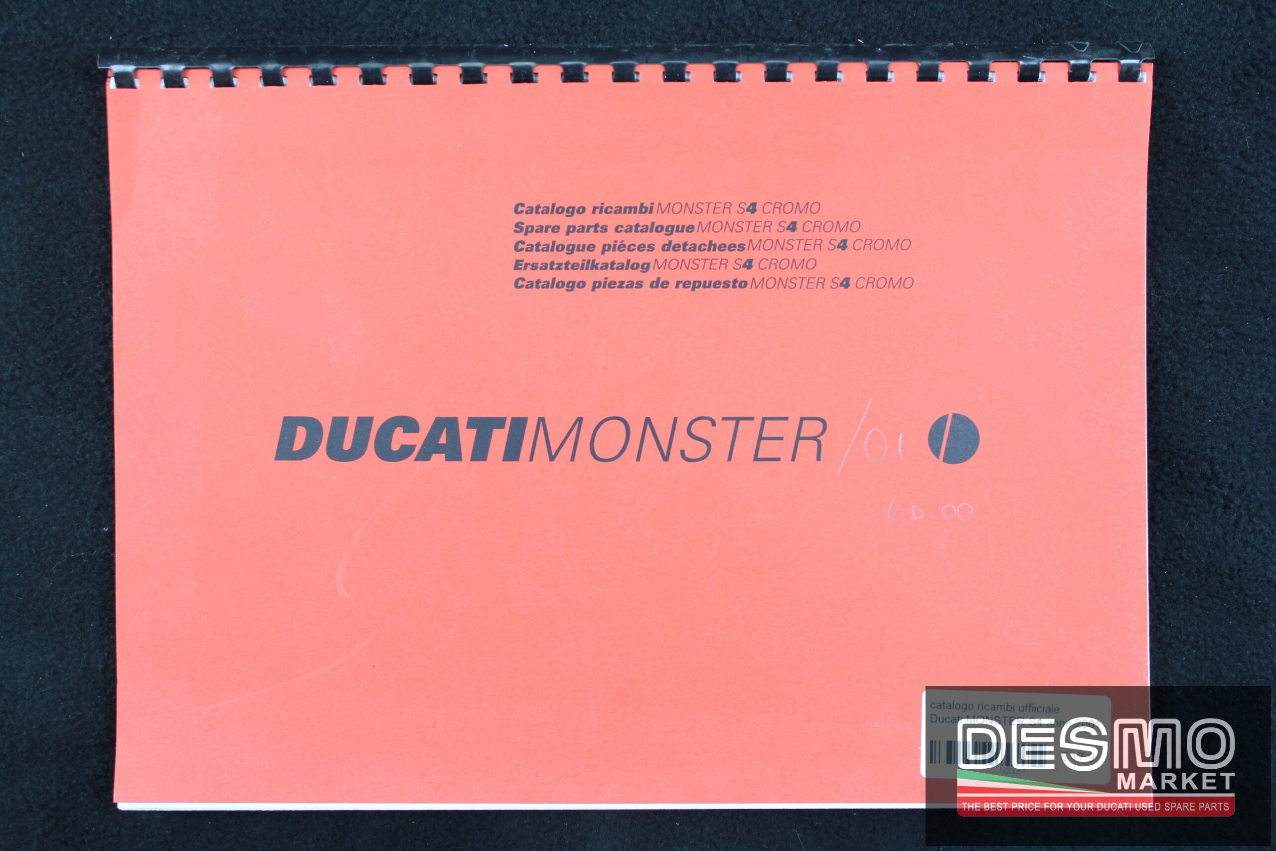 catalogo ricambi ufficiale Ducati MONSTER S4 anno 2001