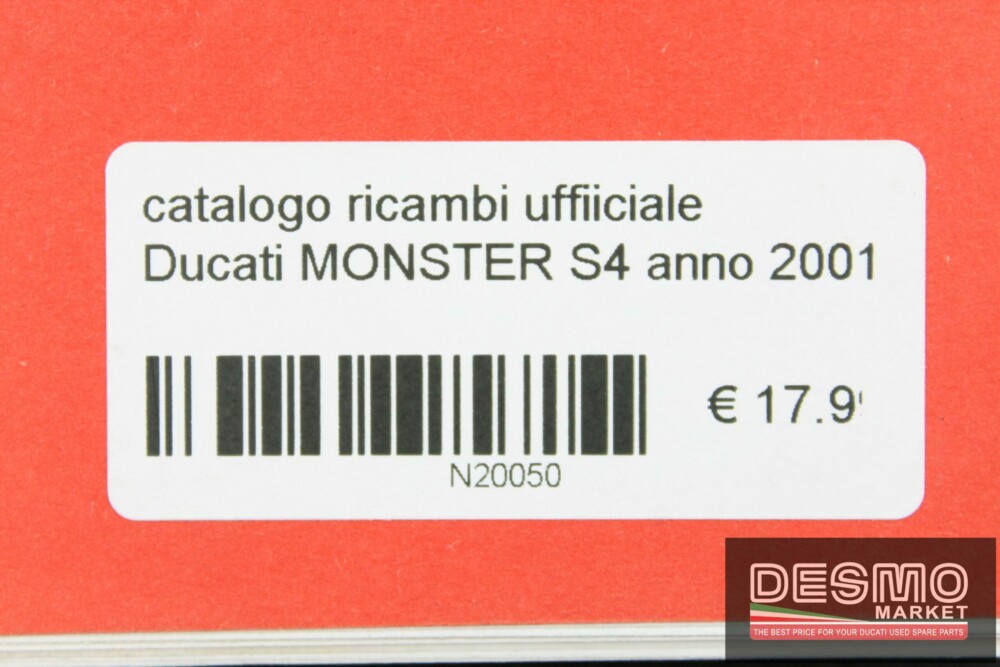 catalogo ricambi ufficiale Ducati MONSTER S4 anno 2001