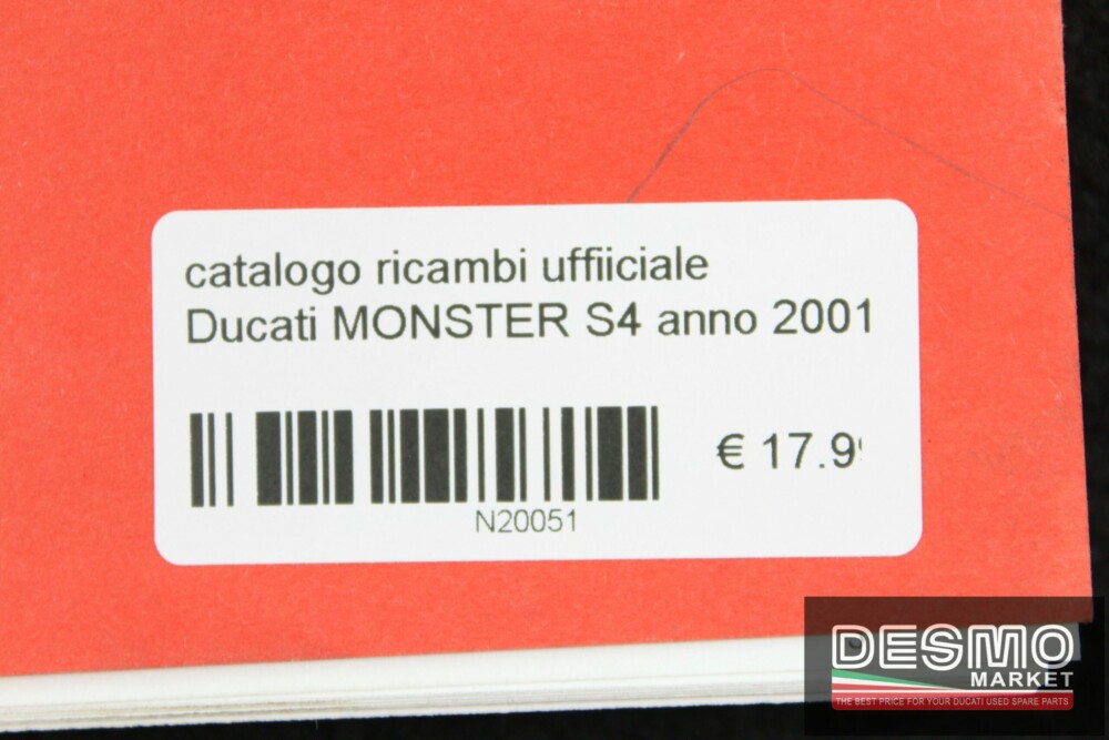 catalogo ricambi ufficiale Ducati MONSTER S4 anno 2001