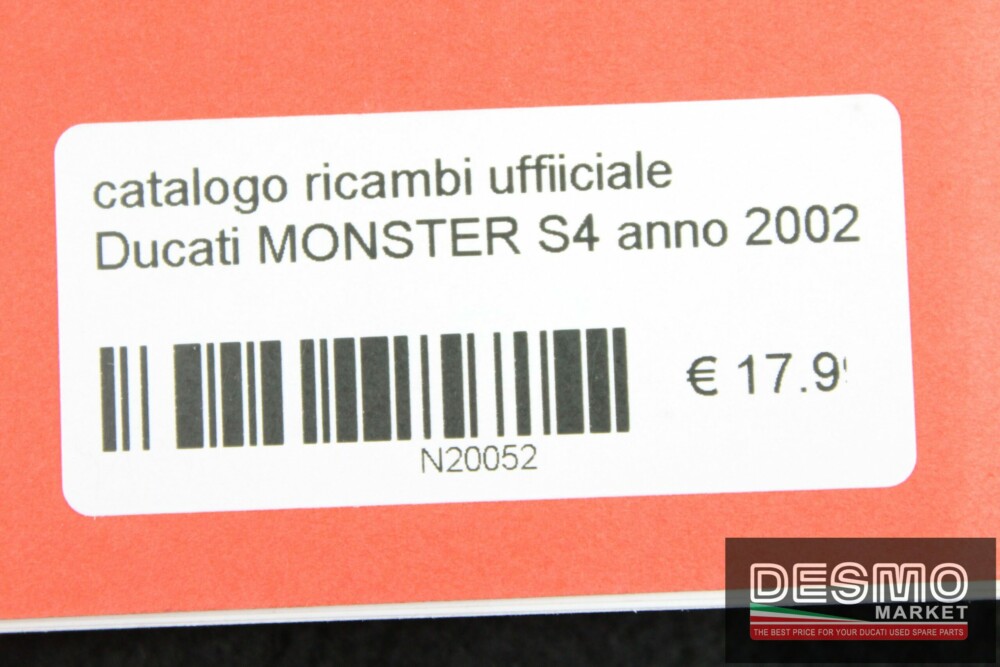 catalogo ricambi ufficiale Ducati MONSTER S4 anno 2002