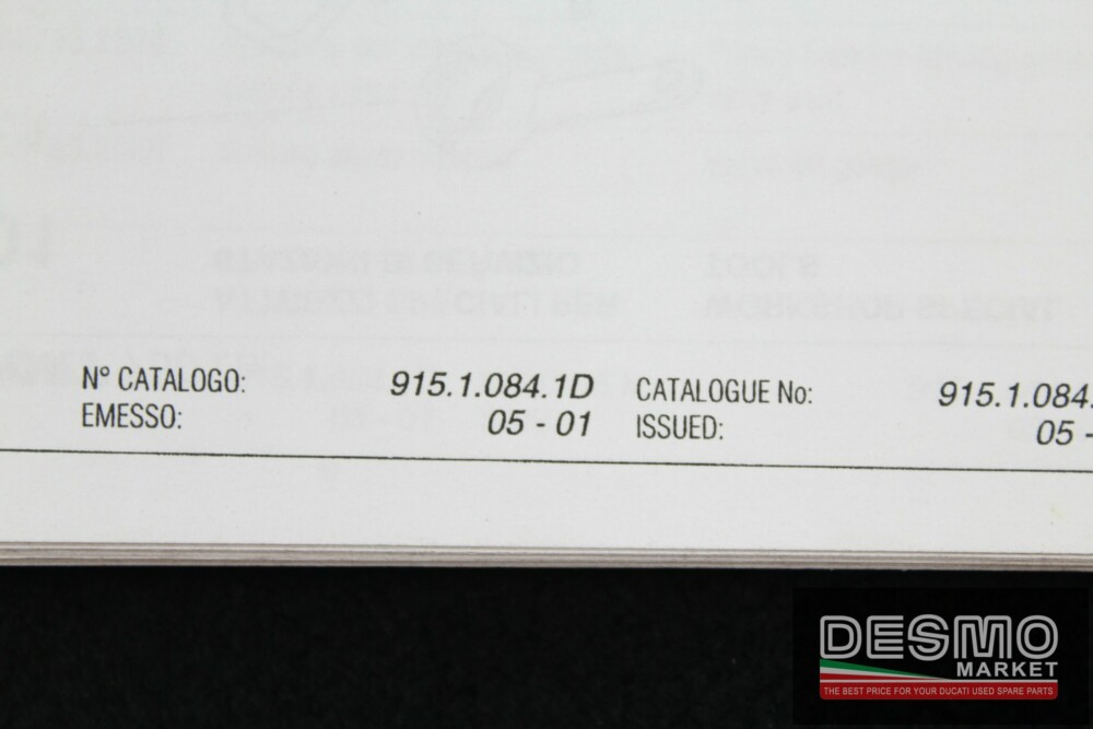 catalogo ricambi ufficiale Ducati SS  750 I.E. anno 2002
