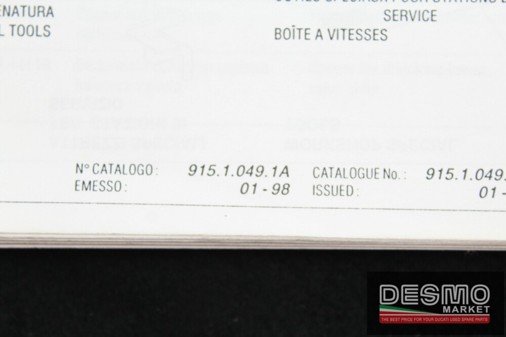 catalogo ricambi ufficiale Ducati SS 900 FE  anno 1998