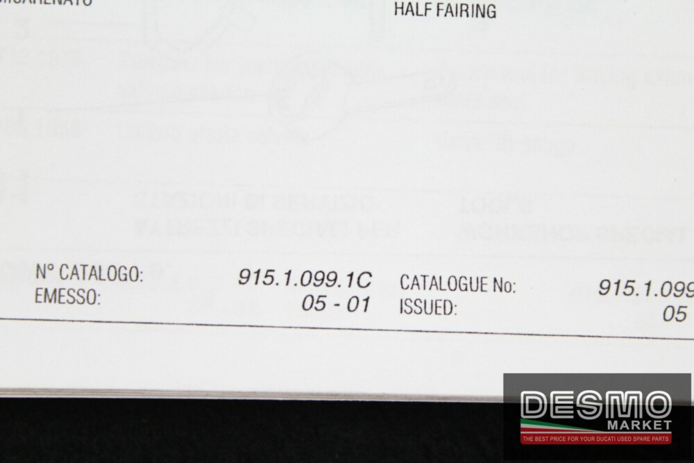 catalogo ricambi ufficiale Ducati SS  900 I.E. anno 2002