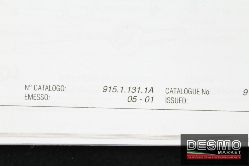 catalogo ricambi ufficiale Ducati SS  900 S I.E. anno 2002