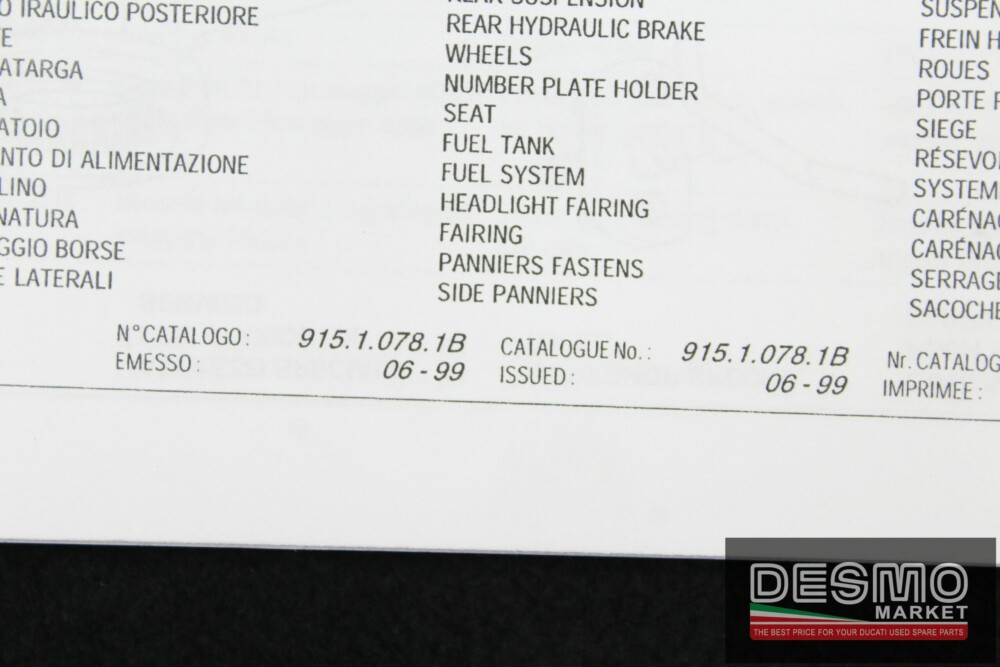 catalogo ricambi ufficiale Ducati ST2 1999