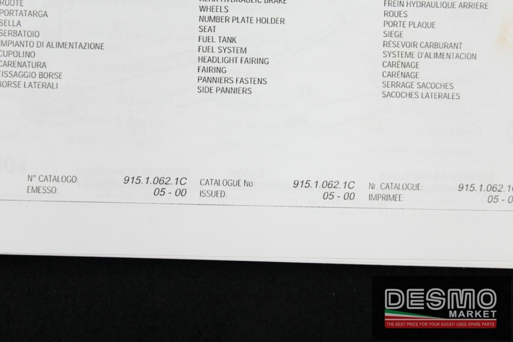 catalogo ricambi ufficiale Ducati ST4 2001