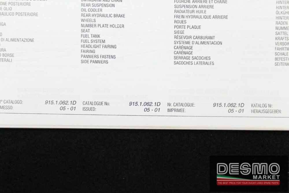 catalogo ricambi ufficiale Ducati ST4 2002