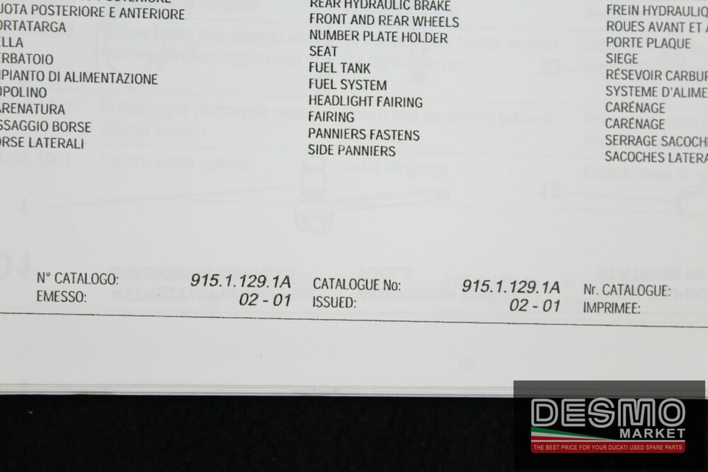 catalogo ricambi ufficiale Ducati ST4S 2001