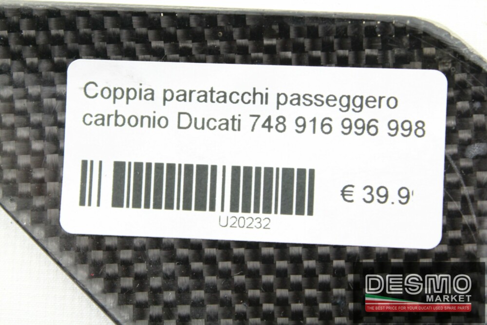 Coppia paratacchi passeggero carbonio Ducati 748 916 996 998