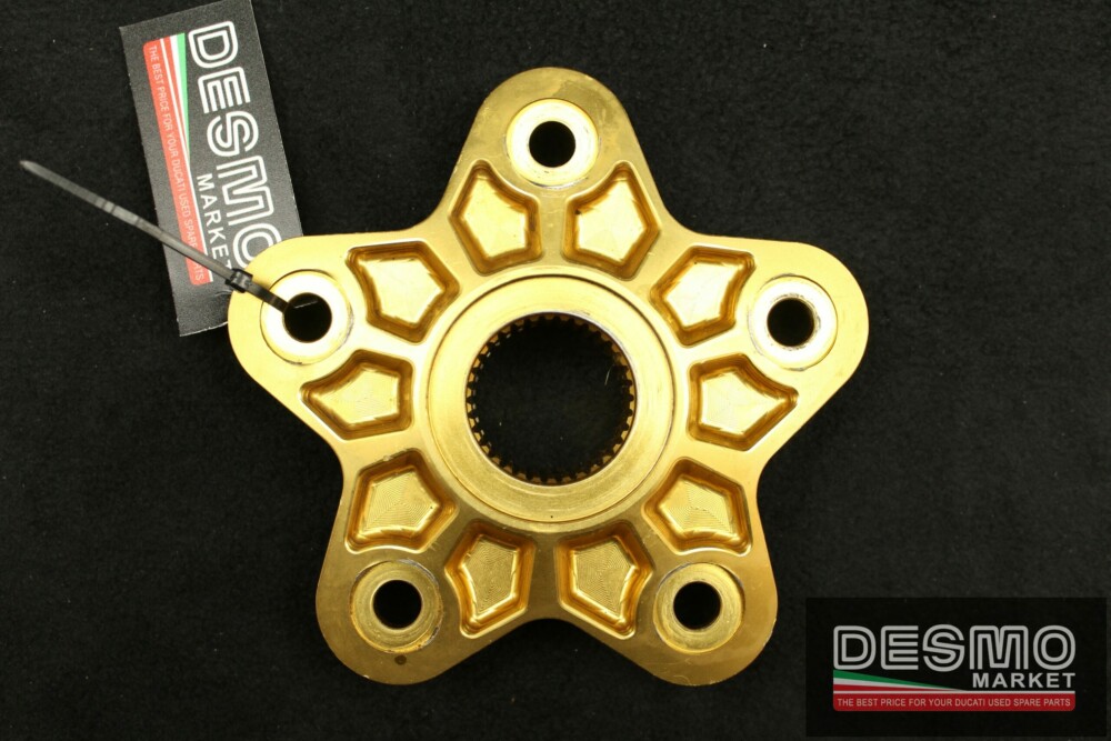 Flangia porta corona ergal oro Ducati Multistrada Hypermotard