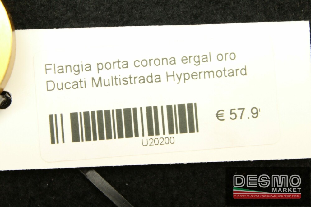 Flangia porta corona ergal oro Ducati Multistrada Hypermotard