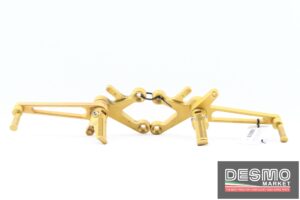 KIT Pedane poggia piede pilota ergal oro Ducati 748 916 996 998