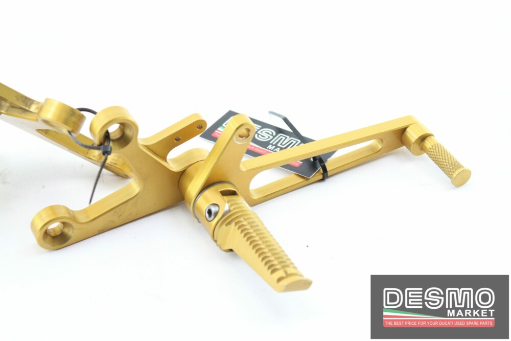 KIT Pedane poggia piede pilota ergal oro Ducati 748 916 996 998