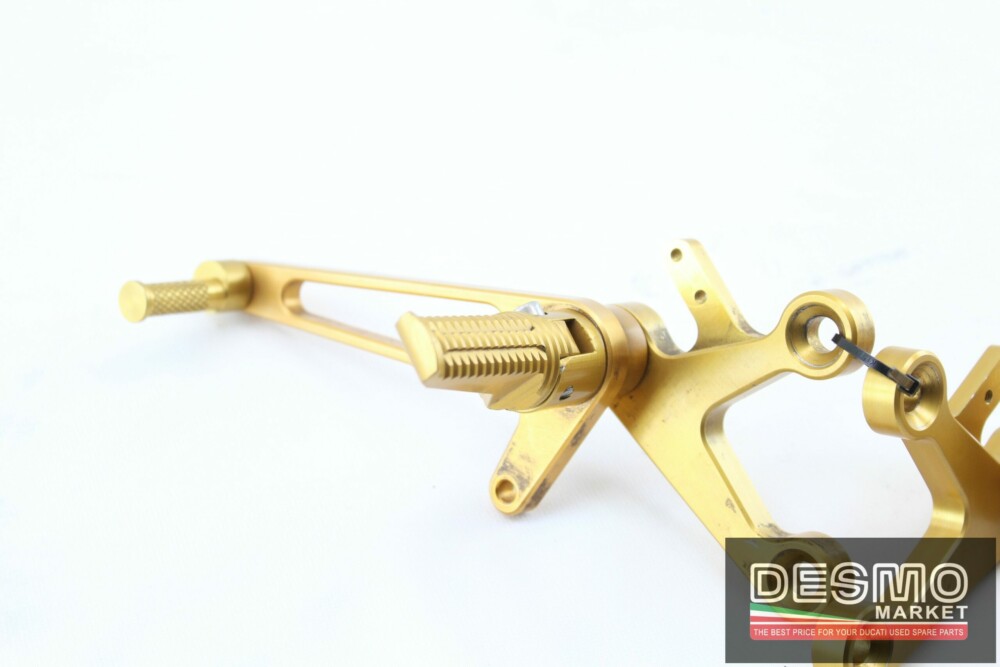 KIT Pedane poggia piede pilota ergal oro Ducati 748 916 996 998