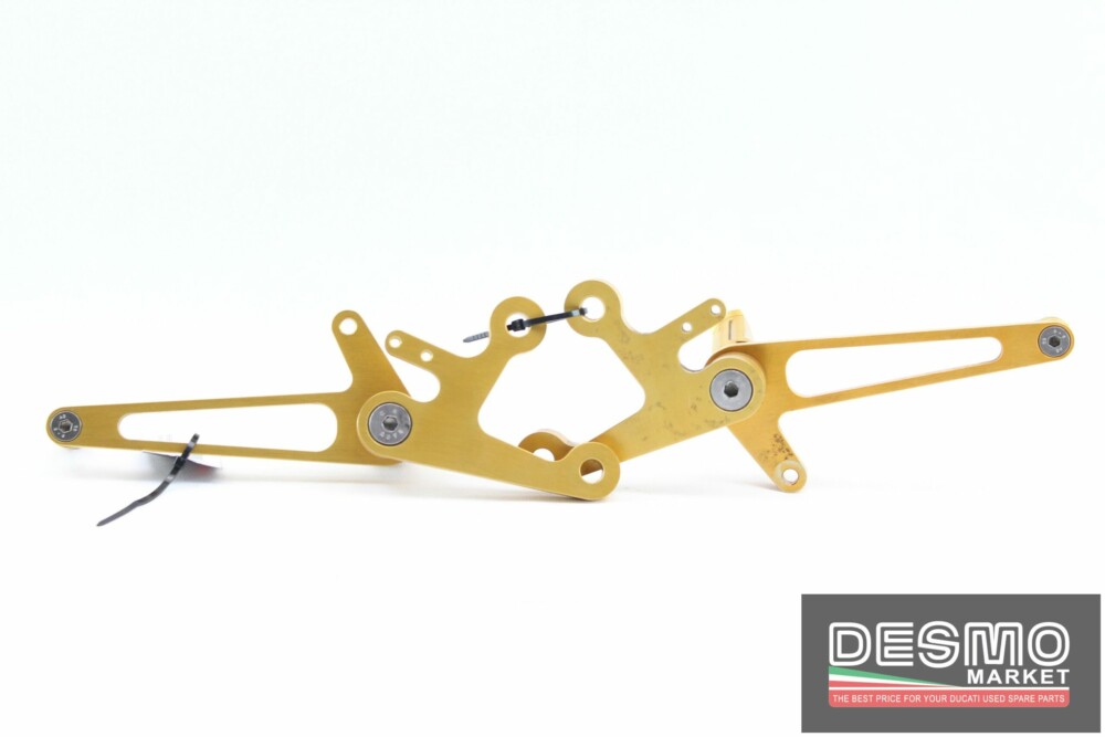 KIT Pedane poggia piede pilota ergal oro Ducati 748 916 996 998