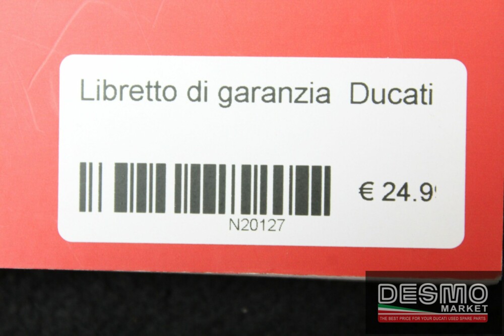 Libretto di garanzia Ducati