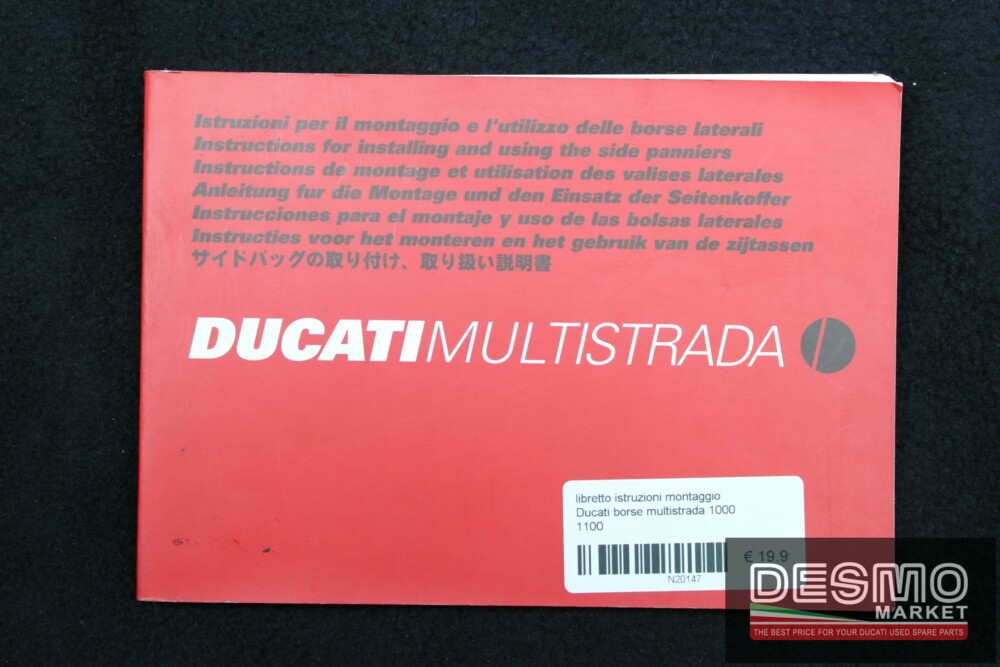 libretto istruzioni montaggio Ducati borse multistrada 1000 1100