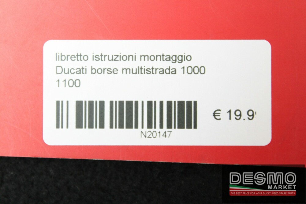 libretto istruzioni montaggio Ducati borse multistrada 1000 1100