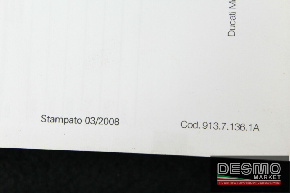 libretto uso e manutenzione Ducati 696