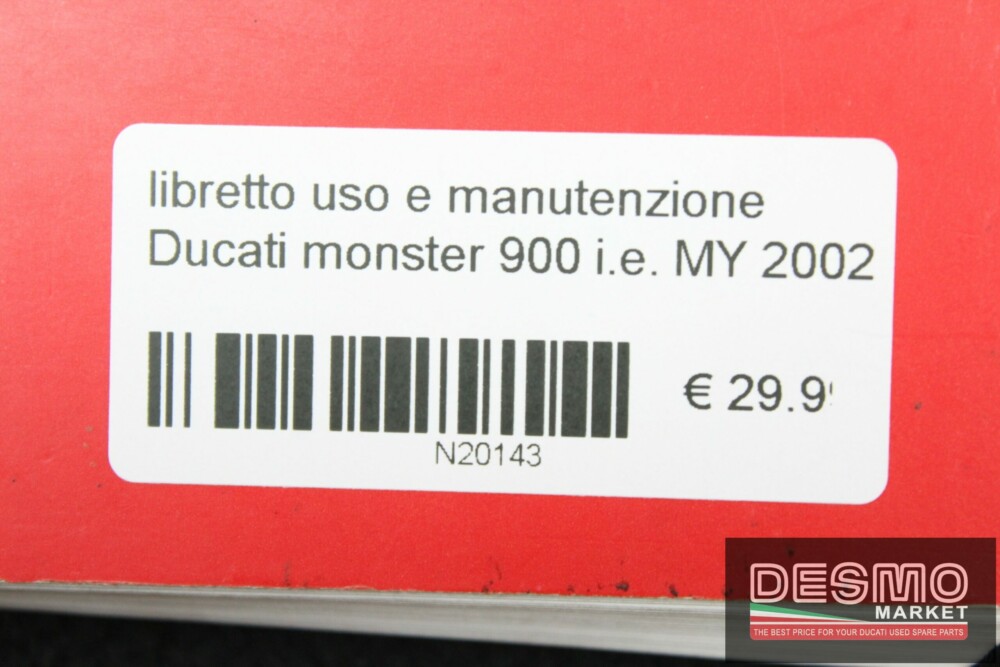 libretto uso e manutenzione Ducati monster 900 i.e. MY 2002