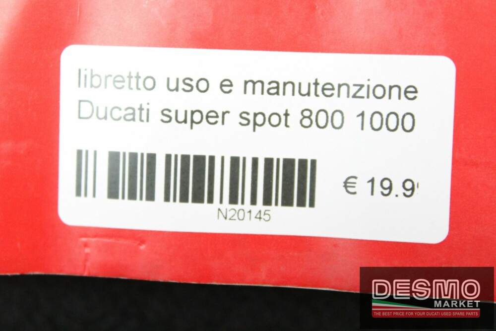 libretto uso e manutenzione Ducati super spot 800 1000
