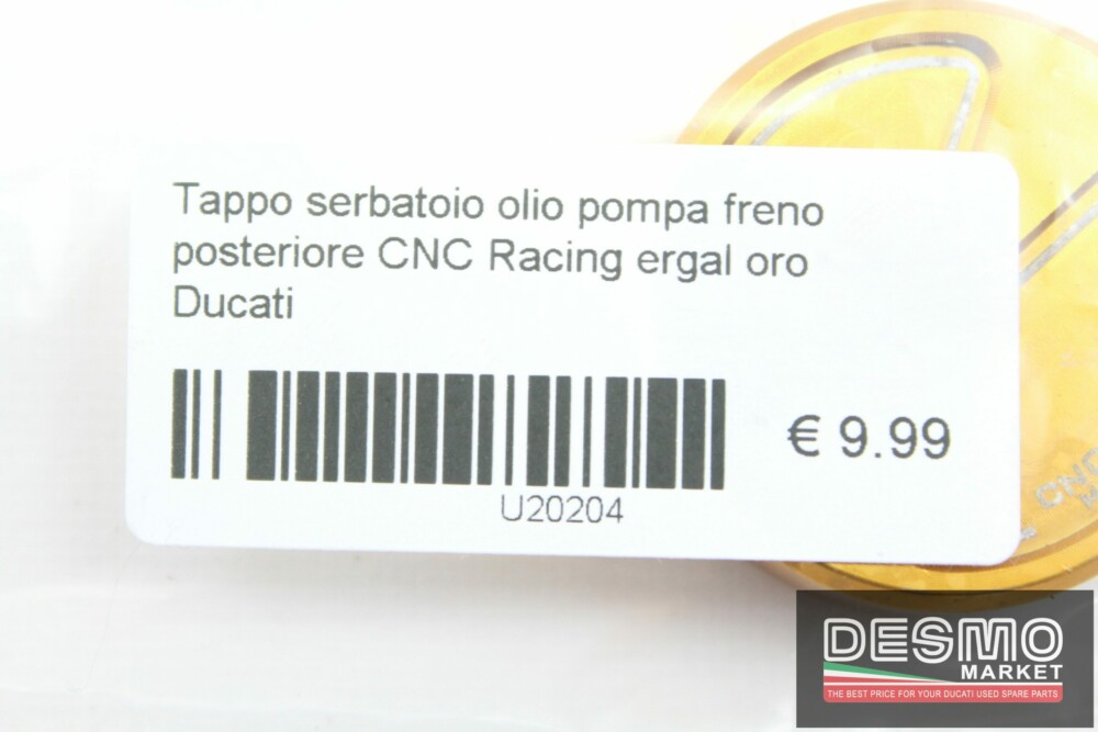 Tappo serbatoio olio pompa freno posteriore CNC Racing ergal oro Ducati