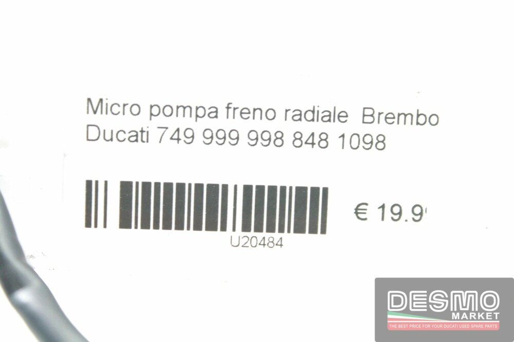 Micro pompa freno radiale  Brembo Ducati 749 999 998 848 1098