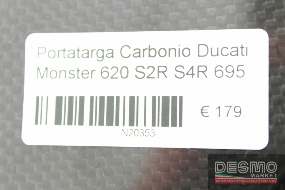 Carbon license plate bracket Ducati Monster 620 S2R S4R 695 - Image 5