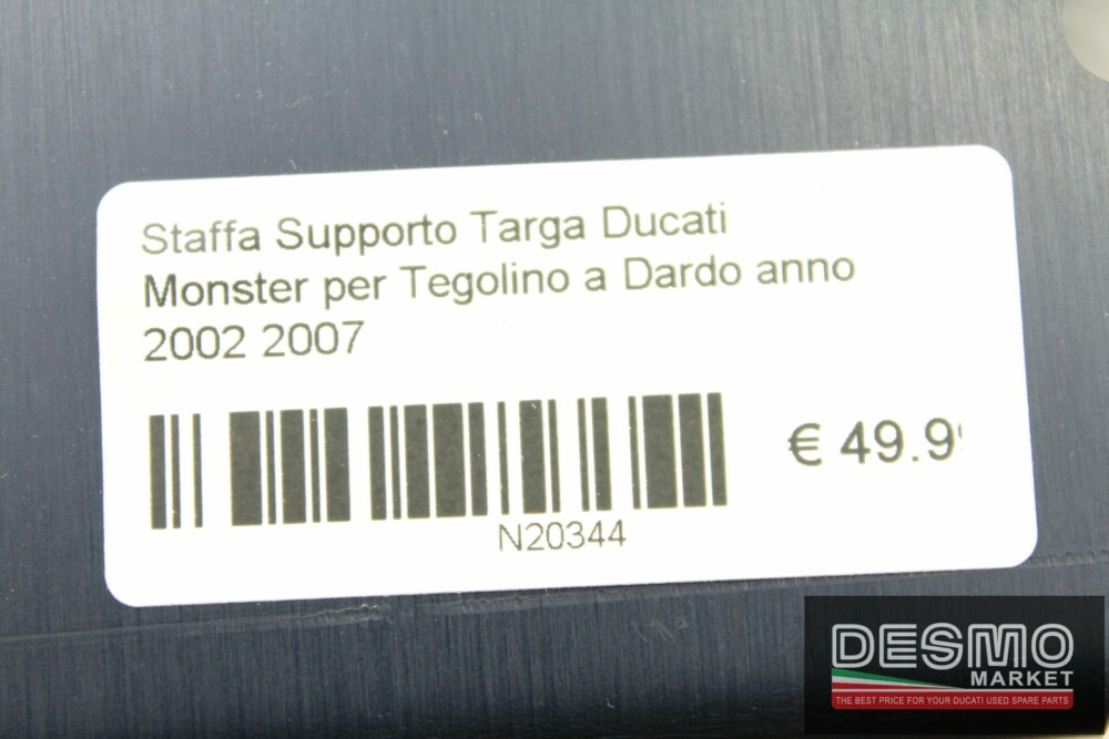 Staffa Supporto Targa Ducati Monster per Tegolino a Dardo 2002 2007