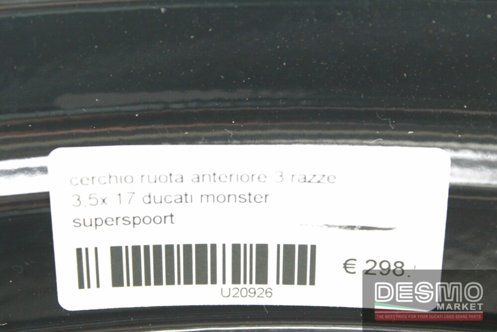 Cerchio ruota anteriore 3 razze 3,5x 17 Ducati Monster Superspoort
