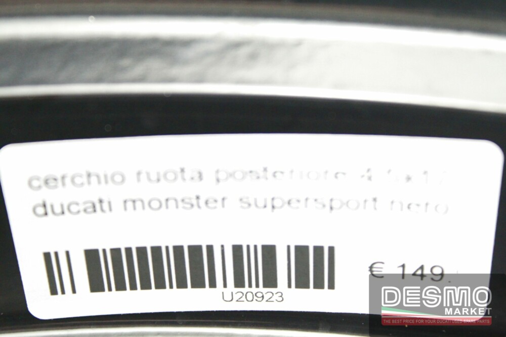 Cerchio ruota posteriore 4,5×17 Ducati Monster Supersport nero